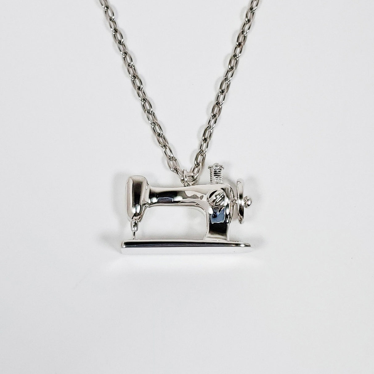 Sewing Machine Pendant Silver