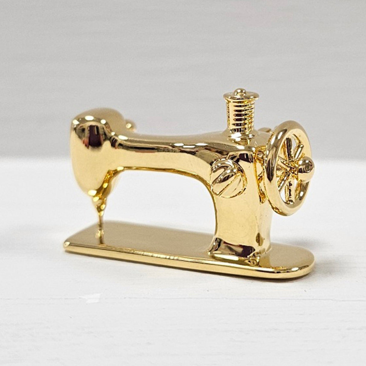 Back of the Sewing Machine Brooch Pin Gold by Quilt Spot