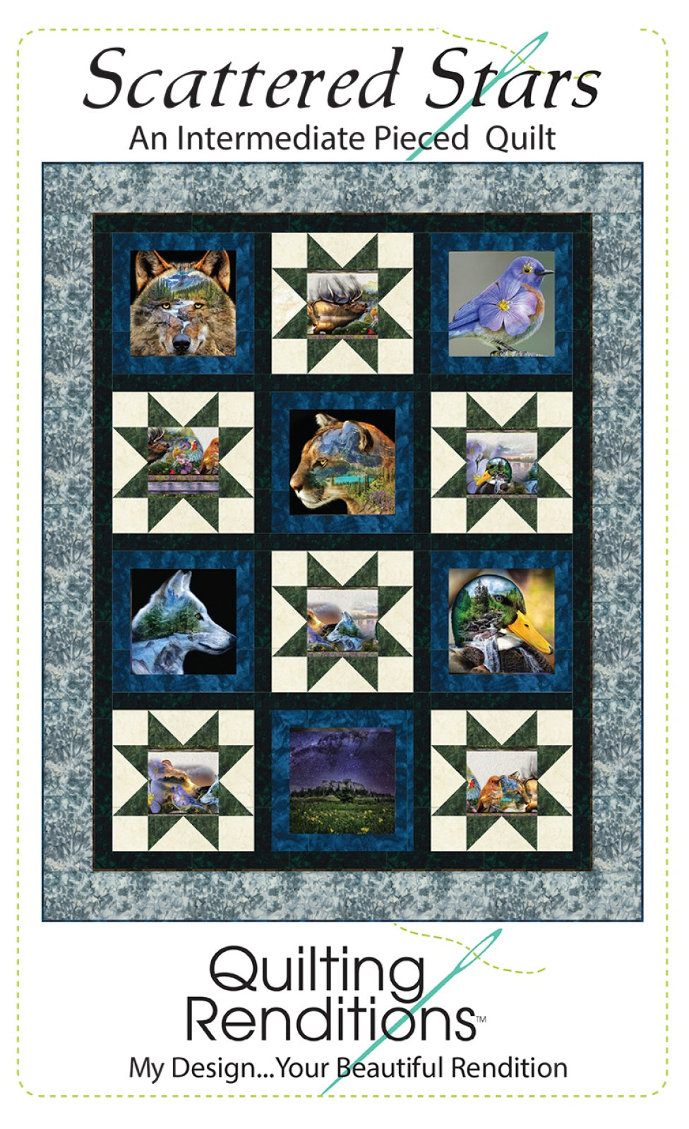 Scattered Stars Quilt Pattern by Quilting Renditions