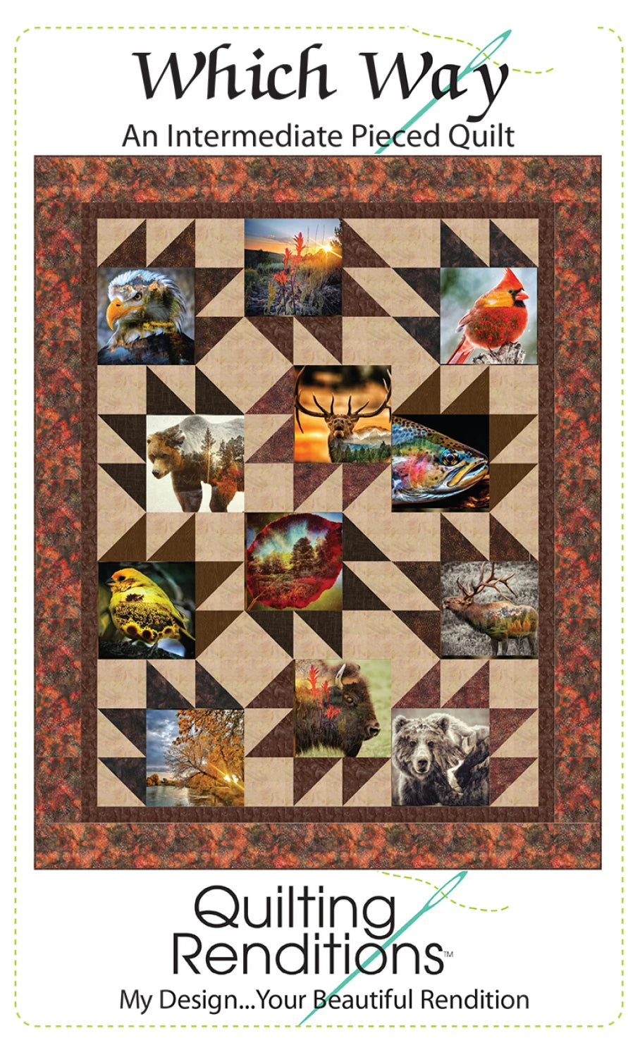 Which Way Downloadable Pattern - Quilting Renditions - 51" x 69"