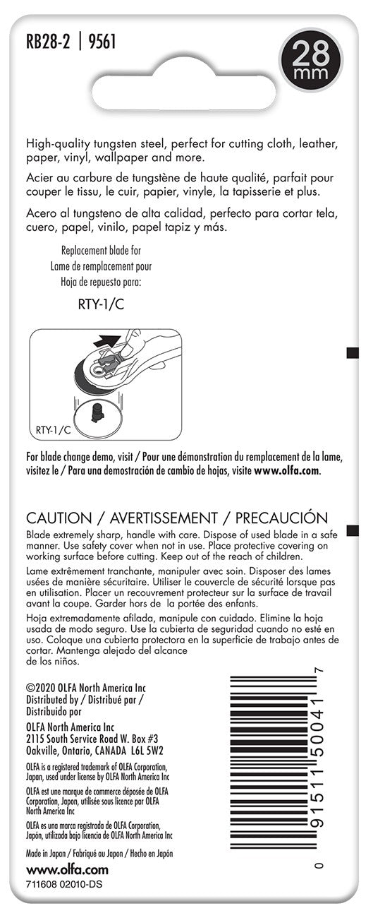Olfa Rotary Blade- 28mm Rotary Blade