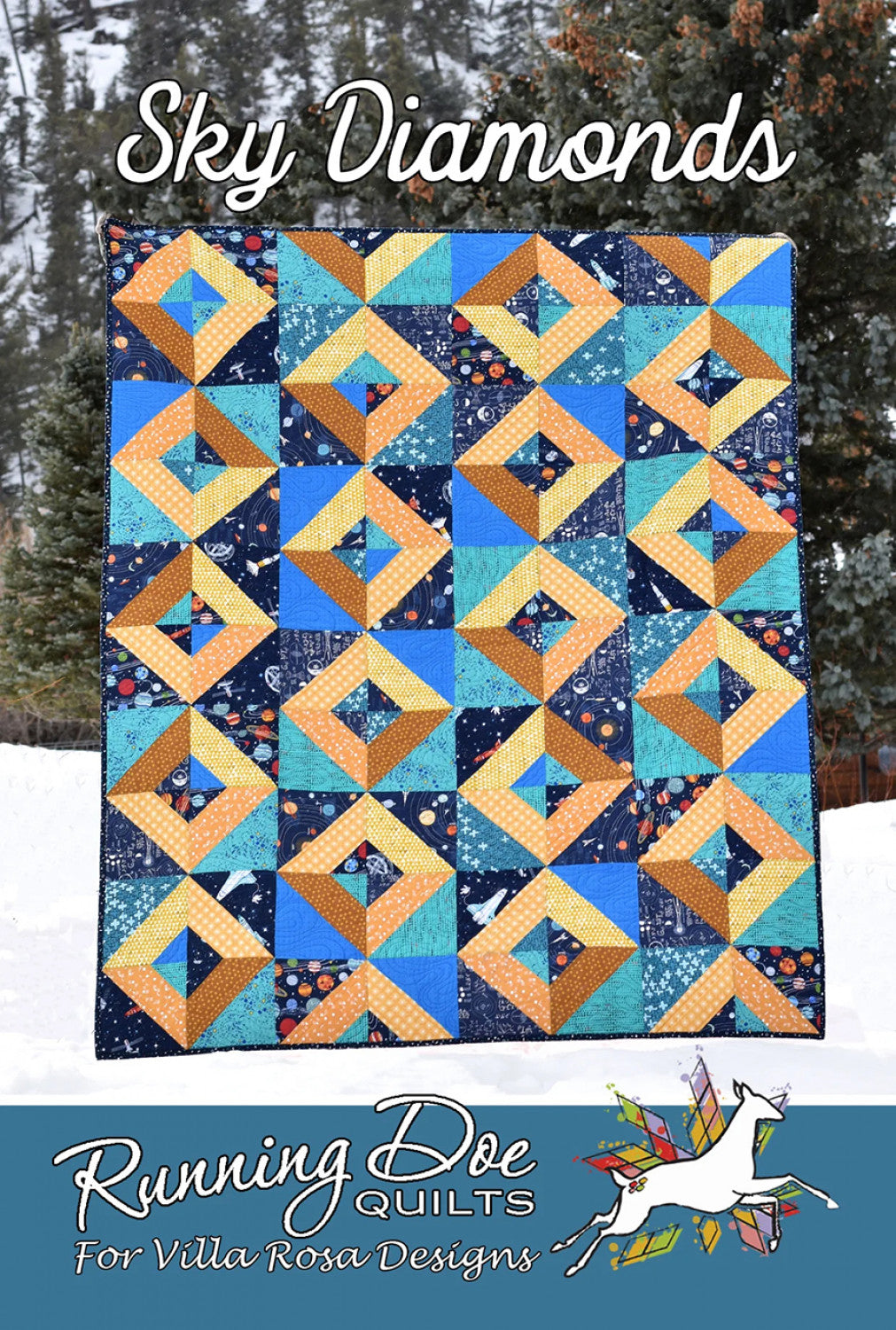 Sky Diamonds Quilt Pattern by Villa Rosa Designs