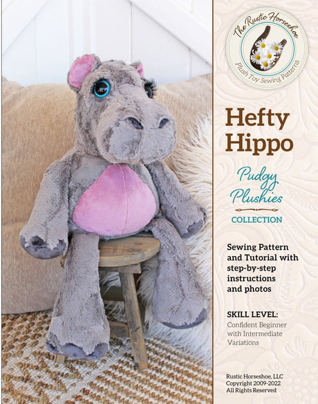 Hefty Hippo Doll Pattern by Pudgy Plushie