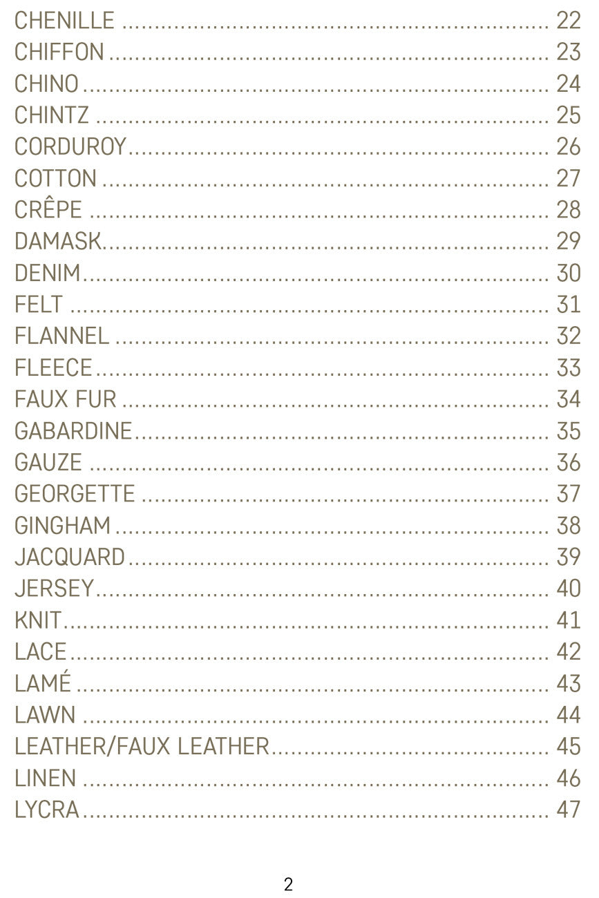 Common Fabrics for Sewing Book by Rocky Nook