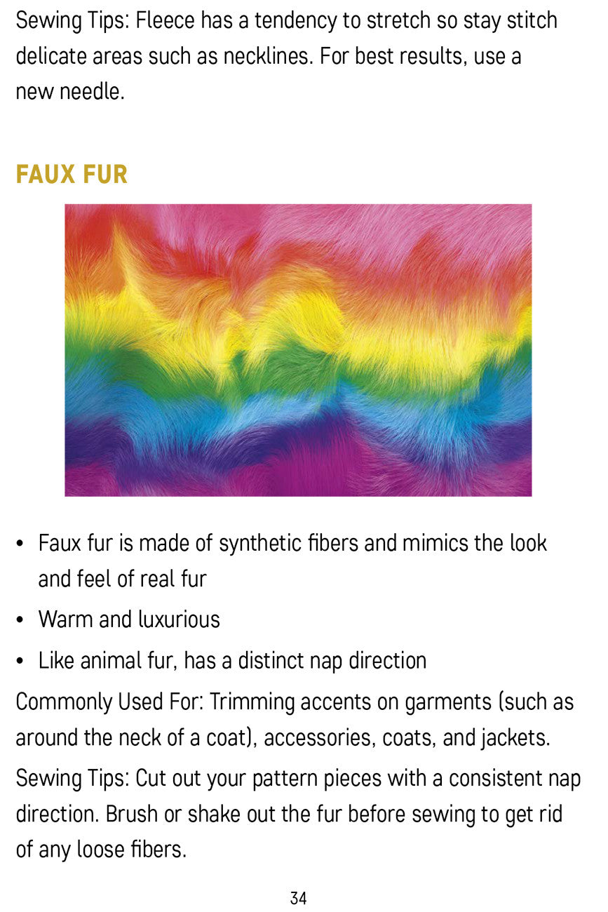 Common Fabrics for Sewing Book by Rocky Nook