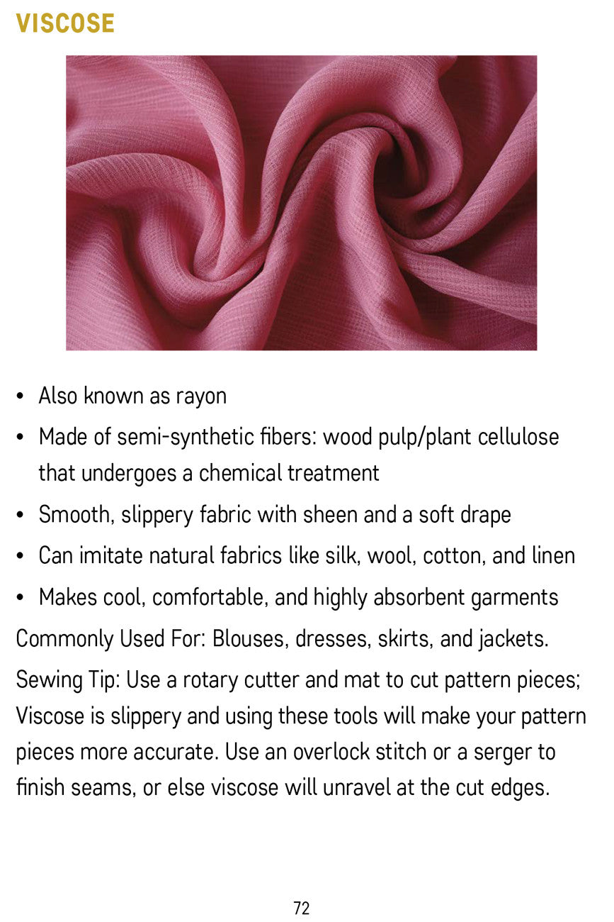 Common Fabrics for Sewing Book by Rocky Nook