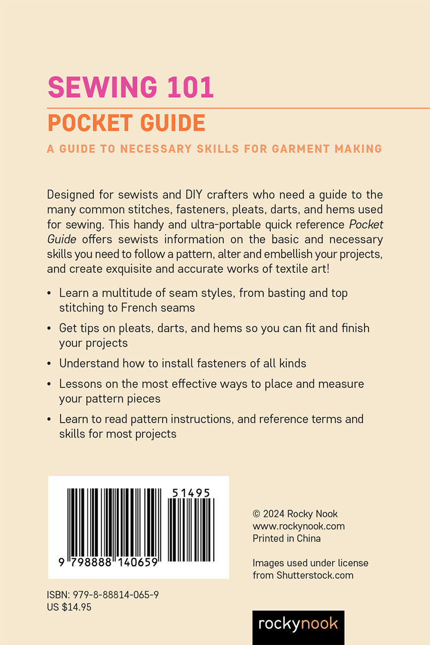 Sewing 101 Book by Rocky Nook