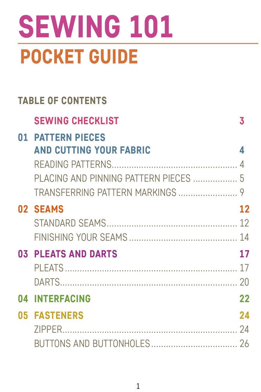Sewing 101 Book by Rocky Nook
