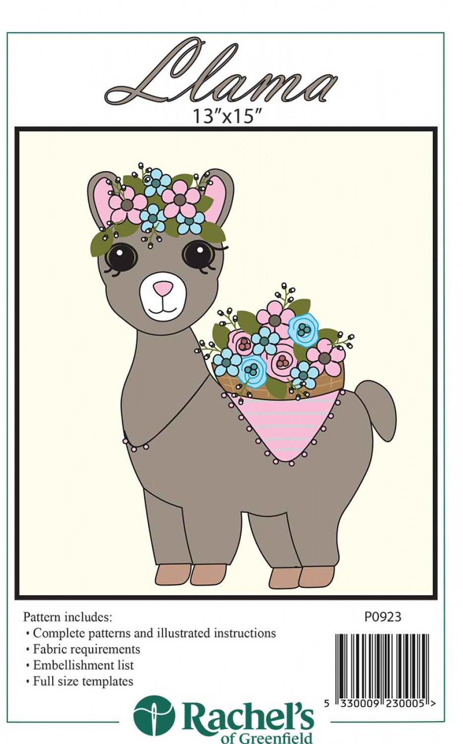 Llama Wall Quilt Pattern by Rachels of Greenfield