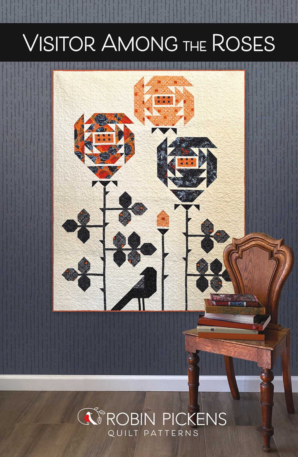 Visitor Among the Roses Quilt Pattern by Robin Pickens Inc