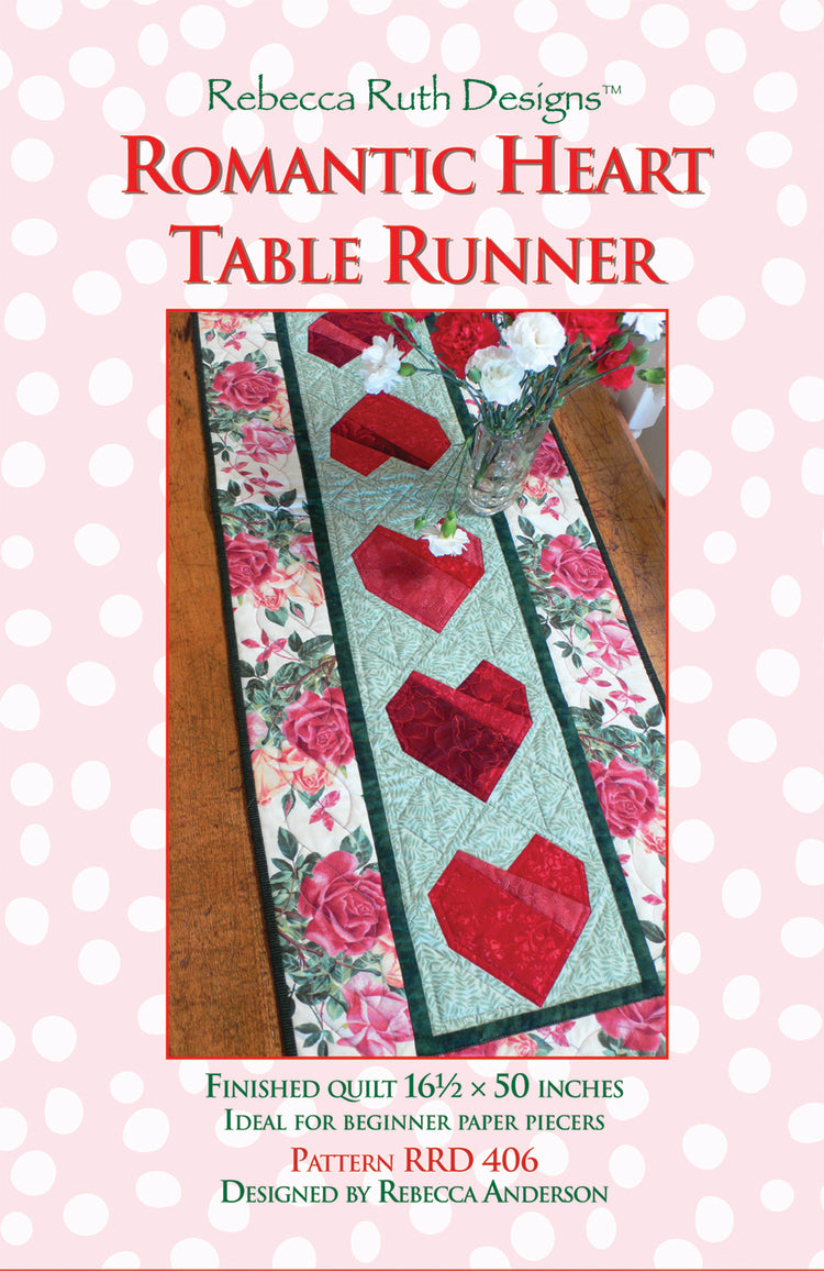 Romantic Heart Table Runner by Rebecca Ruth Designs