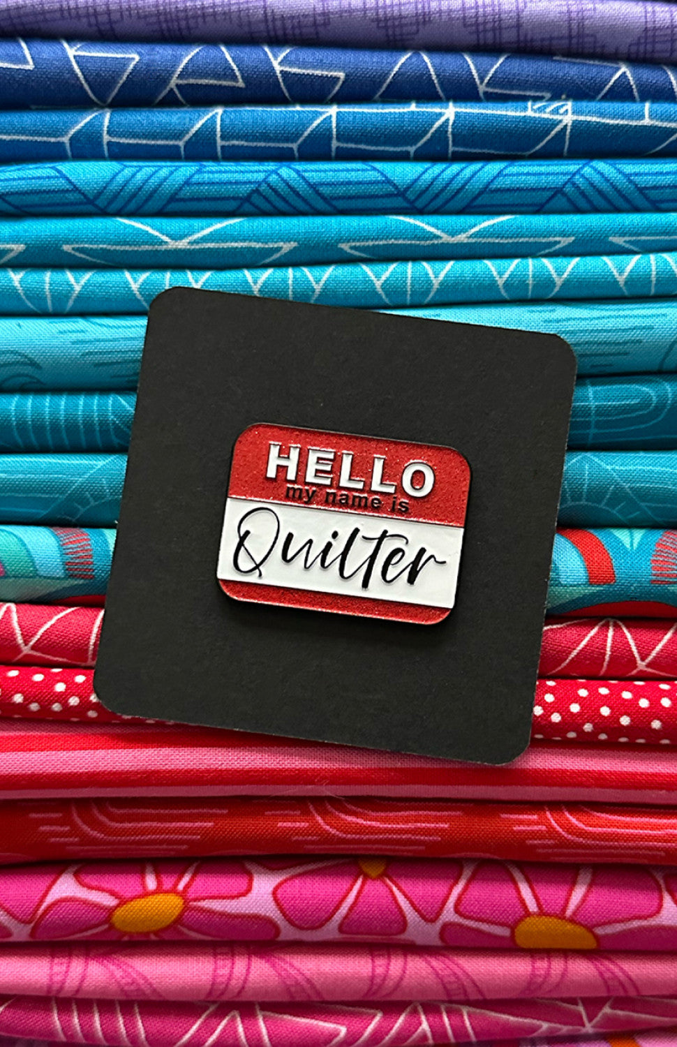 Hello Quilter Enamel Pin by Sassafras Lane Designs