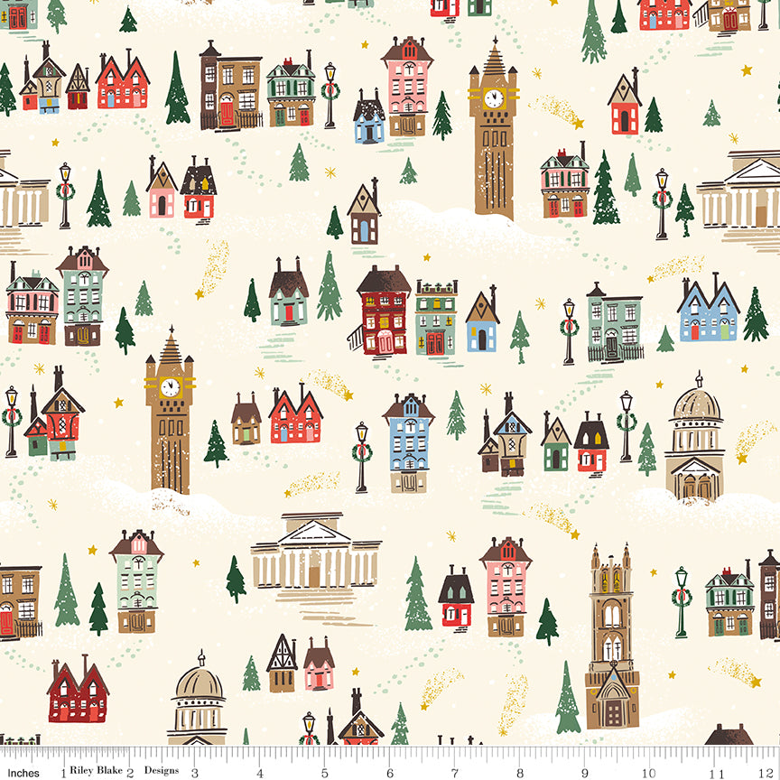 Carol London Ivory Sparkle Quilt Fabric by Jill Howarth