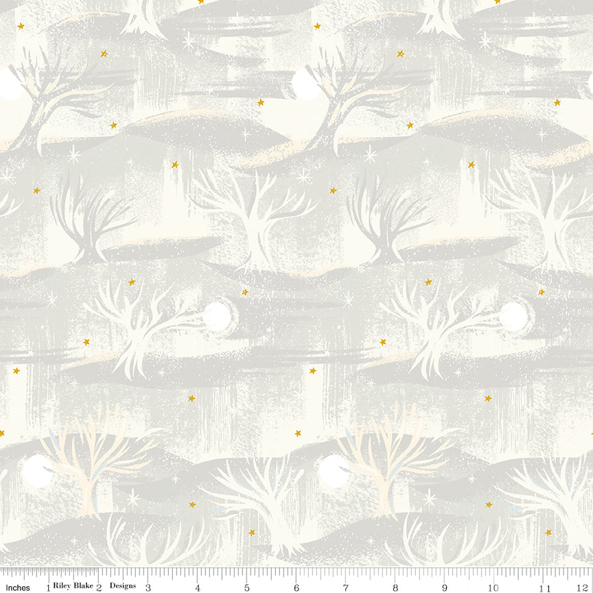 Carol The End Ivory Sparkle Quilt Fabric by Jill Howarth