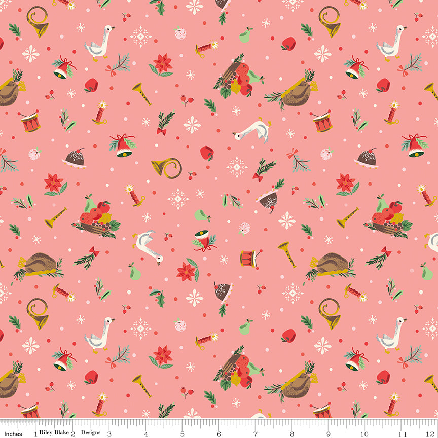 Carol Wonderful Pudding Grapefruit Sparkle Quilt Fabric - Riley Blake Designs - Jill Howarth
