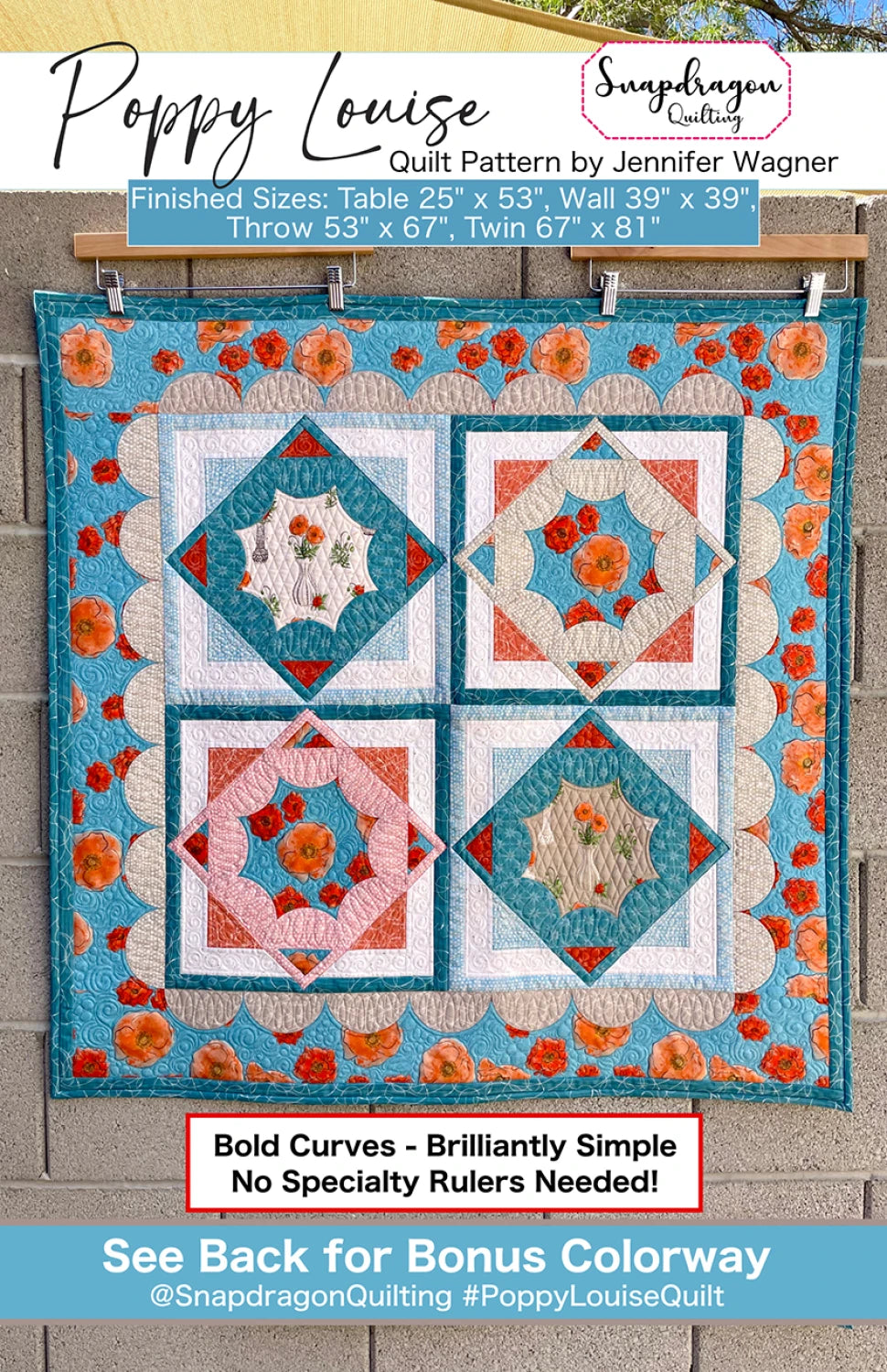 Poppy Louise Quilt Pattern by Snapdragon Studios