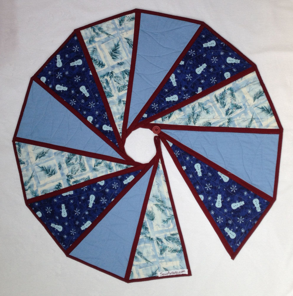 Modern Two Sided Tree Skirt Quilt Pattern by SEW Artistic