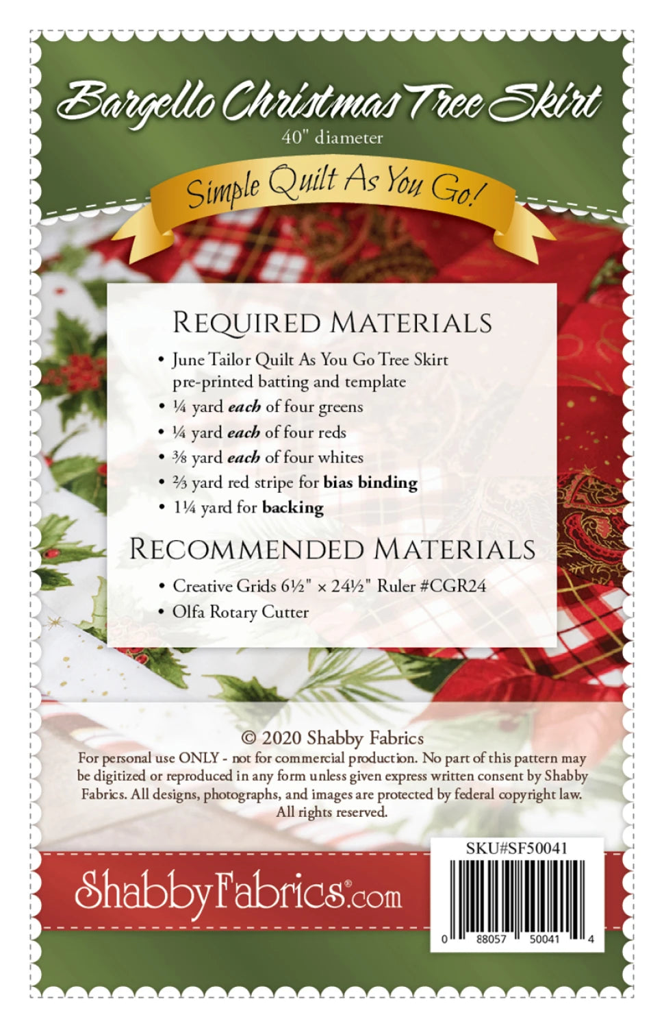 Bargello Christmas Tree Skirt Pattern