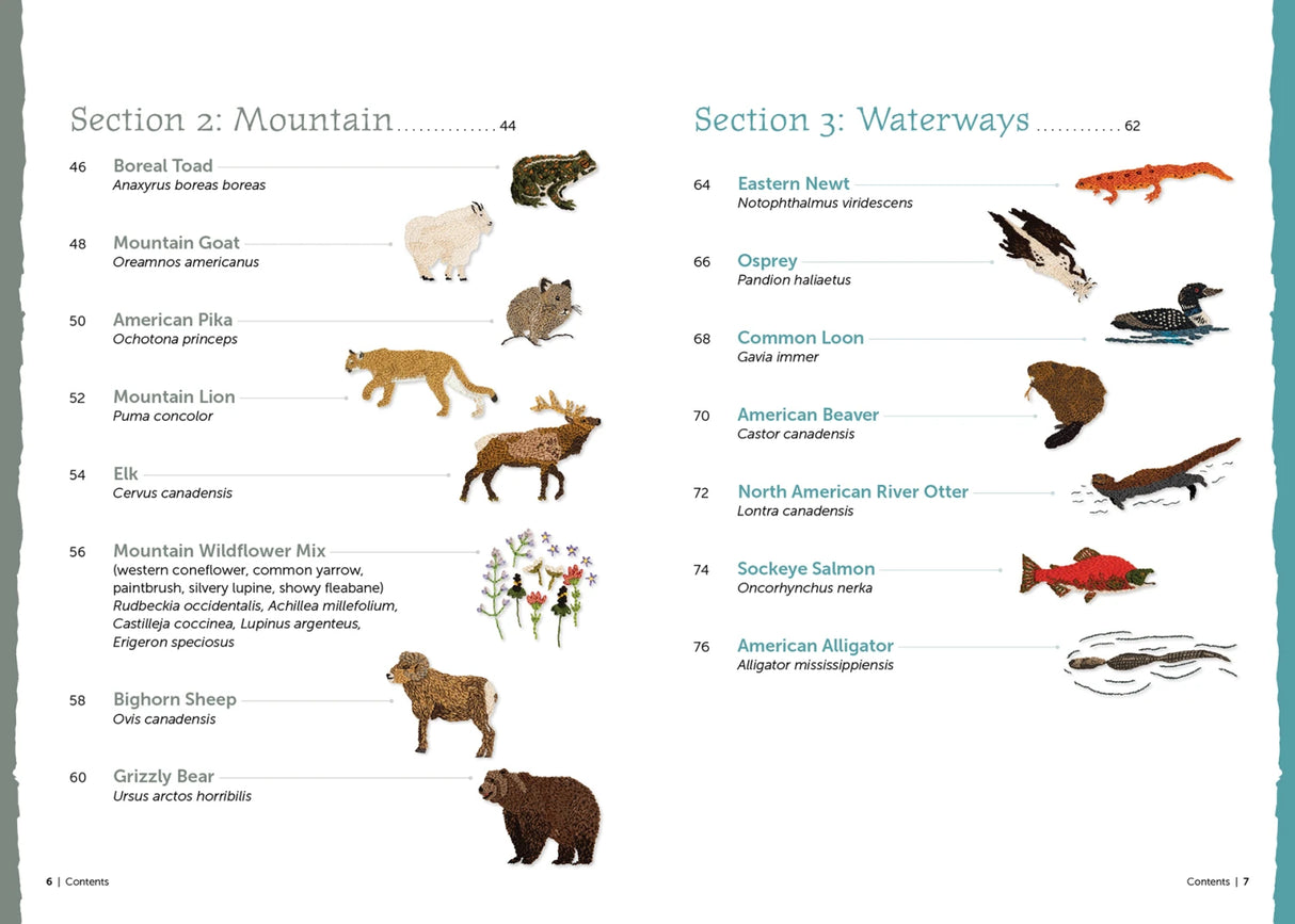 The Field Guide to Embroidery: 52 North American Animal & Plant Designs by Schiffer Publishing