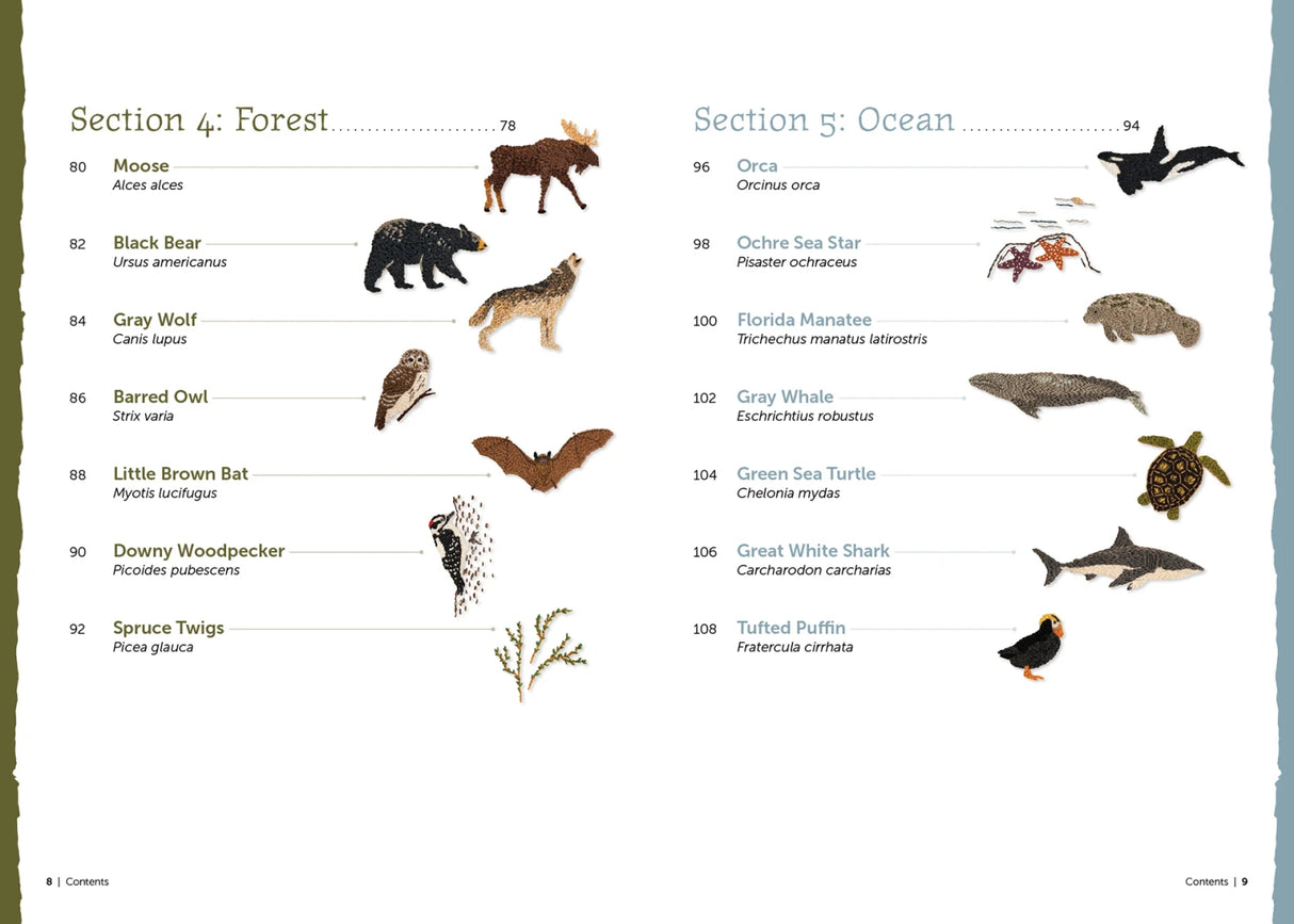 The Field Guide to Embroidery: 52 North American Animal & Plant Designs by Schiffer Publishing