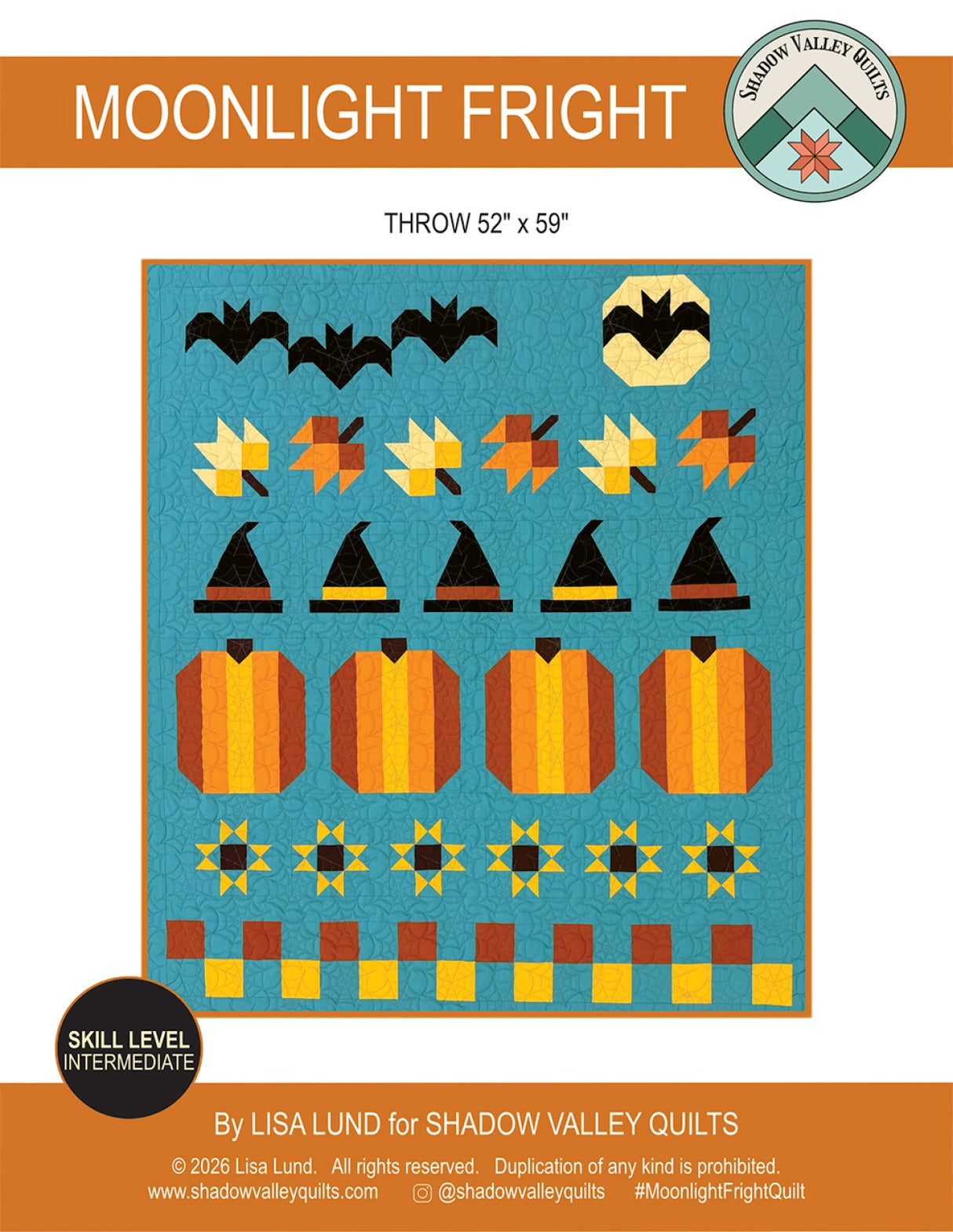 Moonlight Fright Quilt Pattern by Shadow Valley Quilts