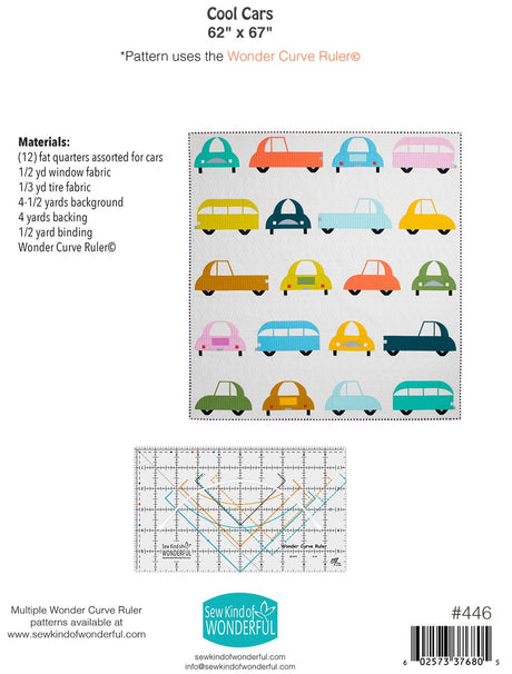 Back of the Cool Cars Quilt Pattern by Sew Kind of Wonderful