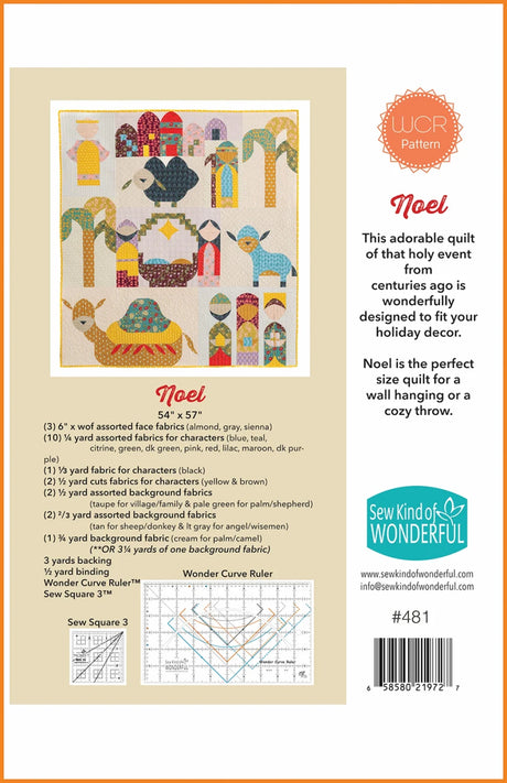Back of the Noel Quilt Pattern by Sew Kind of Wonderful