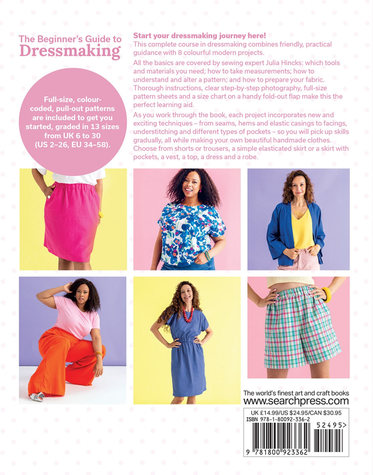 Back of The Beginner's Guide To Dressmaking - Search Press USA