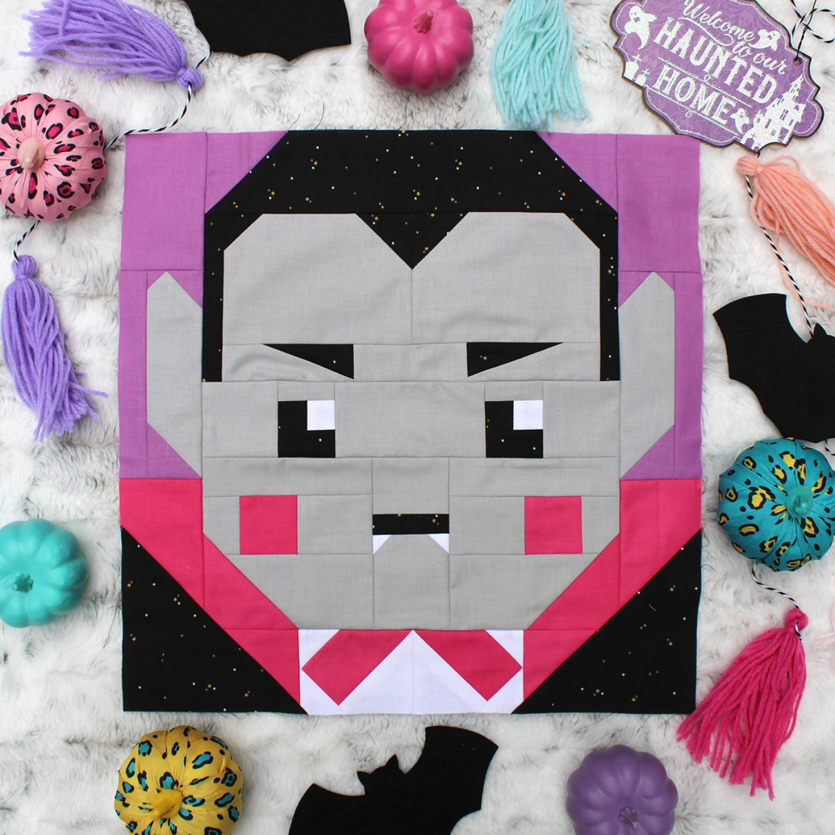 Spooky Dracula Quilt Pattern by Satomi Quilts LLC