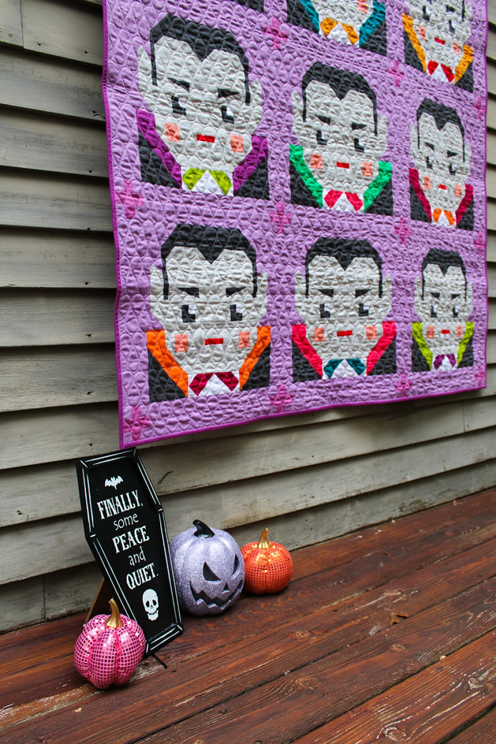 Spooky Dracula Quilt Pattern by Satomi Quilts LLC