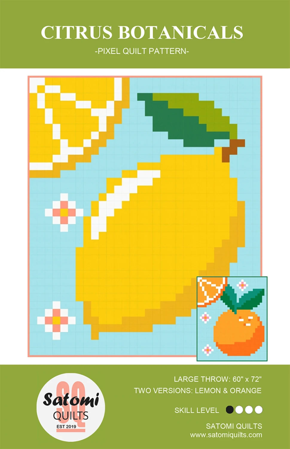 Citrus Botanicals Quilt Pattern by Satomi Quilts LLC