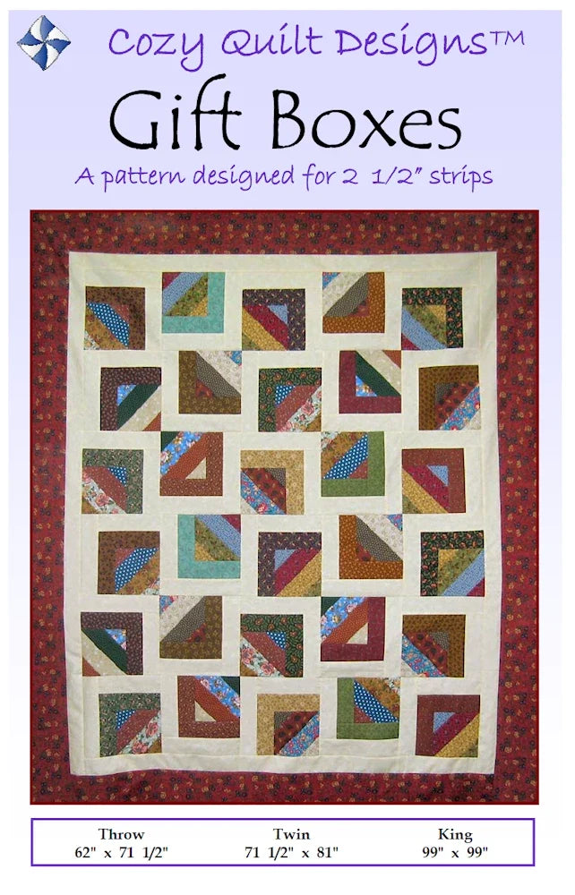 Gift Boxes Downloadable Pattern by Cozy Quilt Designs