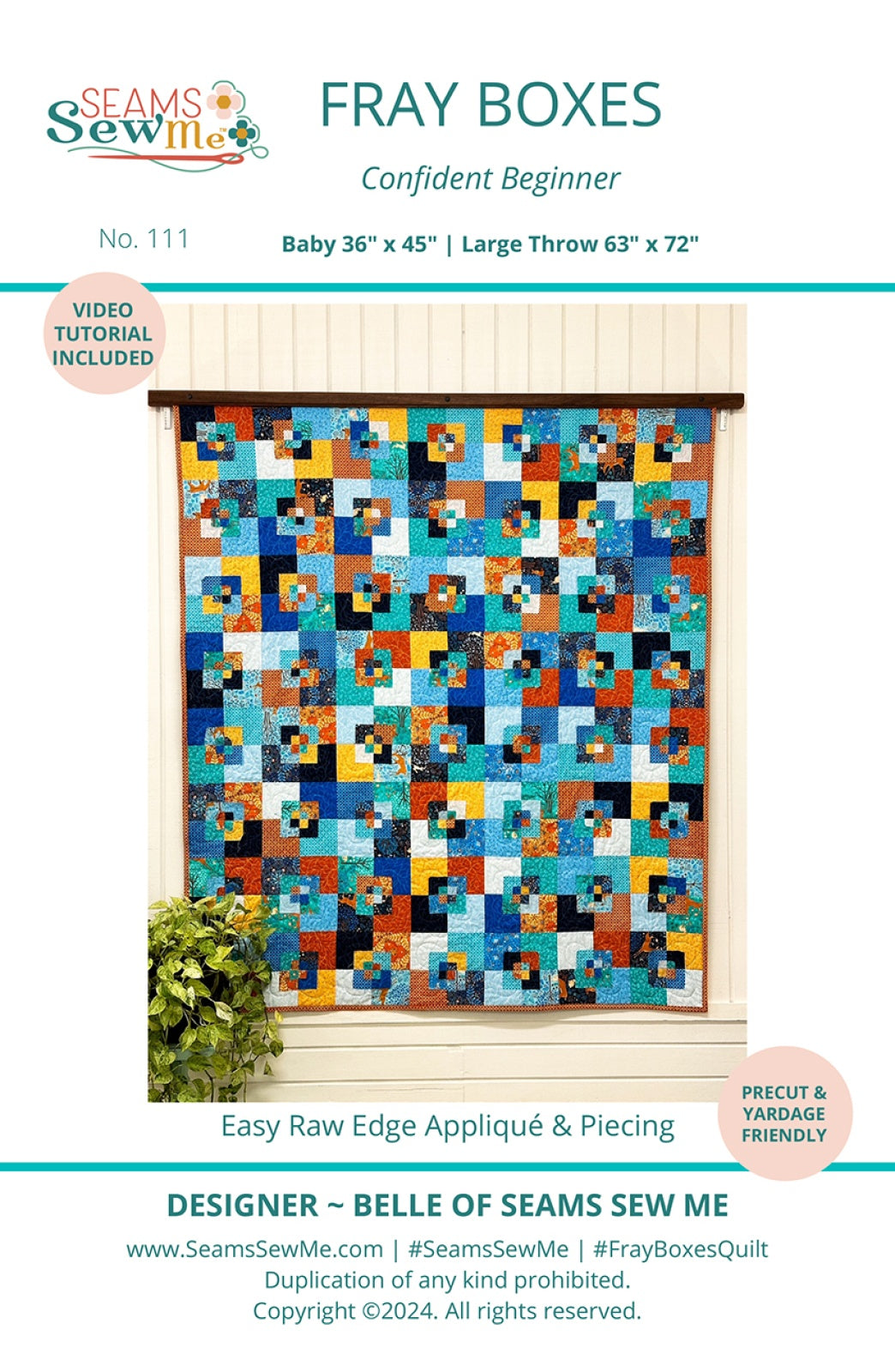 Fray Boxes Quilt Pattern by Seams Sew Me