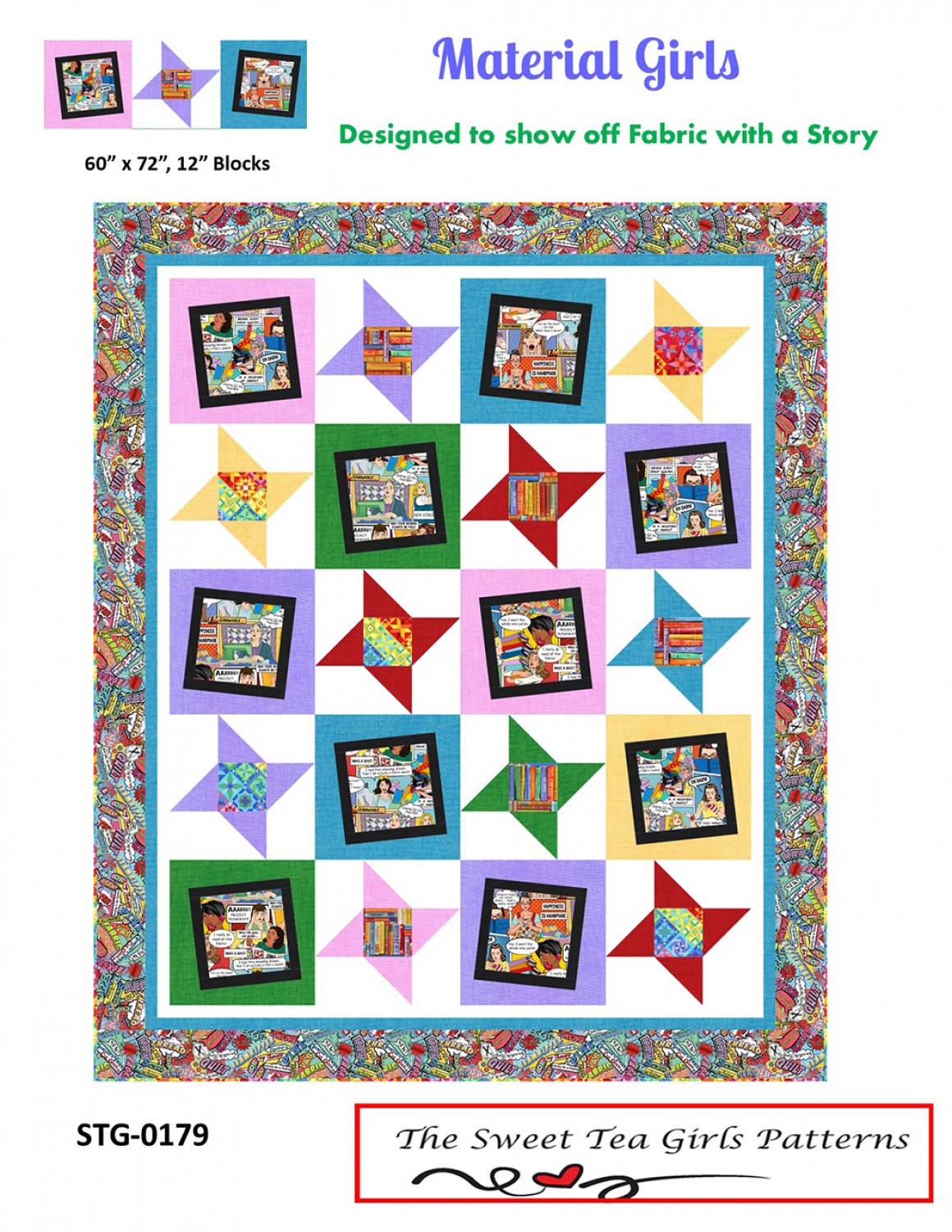 Material Girls Quilt Pattern by Sweet Tea Girls Patterns