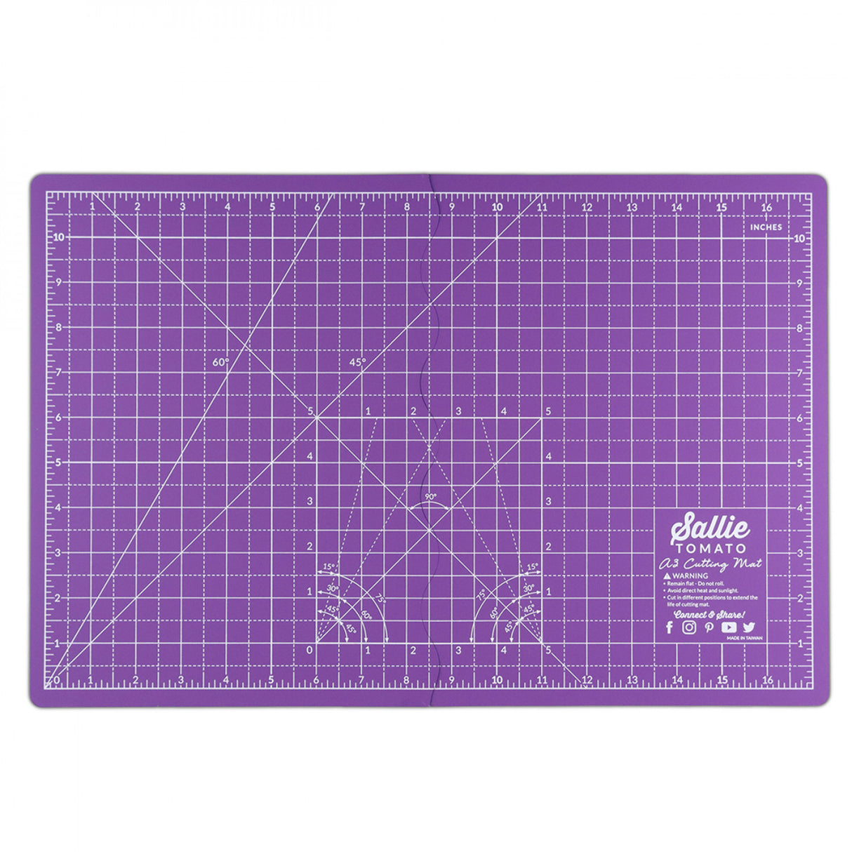 Sallie Tomato Purple A3 Foldable Cutting Mat