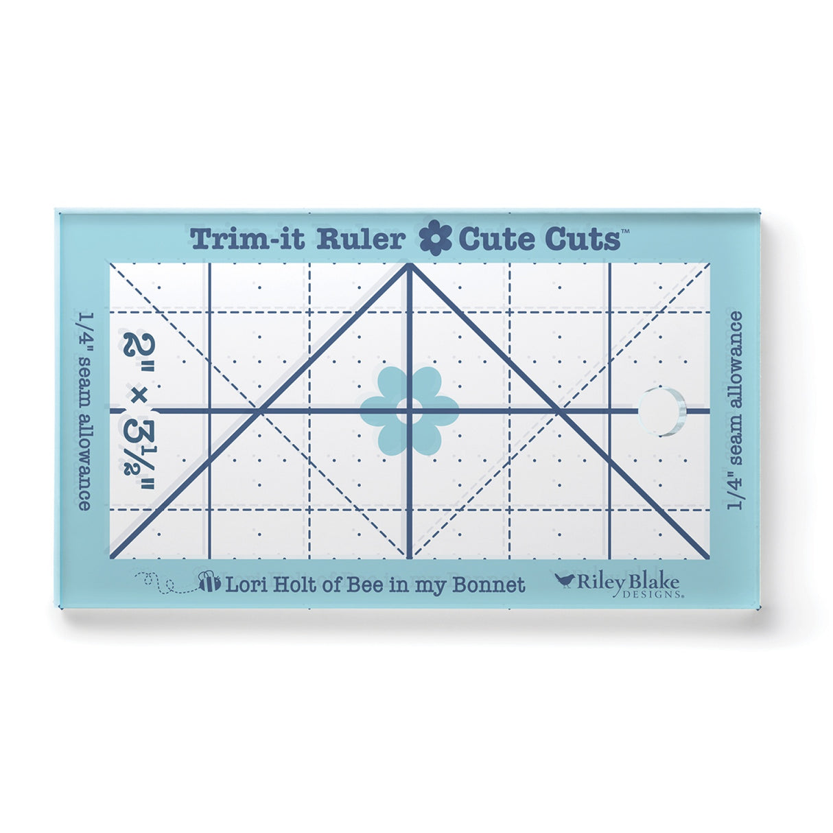 Lori Holt Cute Cuts™ Trim-it™ Ruler 2in x 3 1/2in by Riley Blake Designs