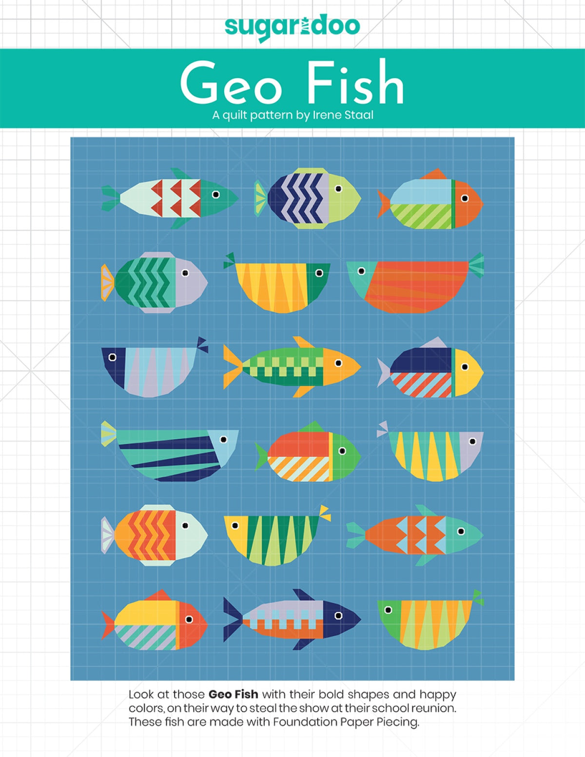 Geo Fish Quilt Pattern by Sugaridoo