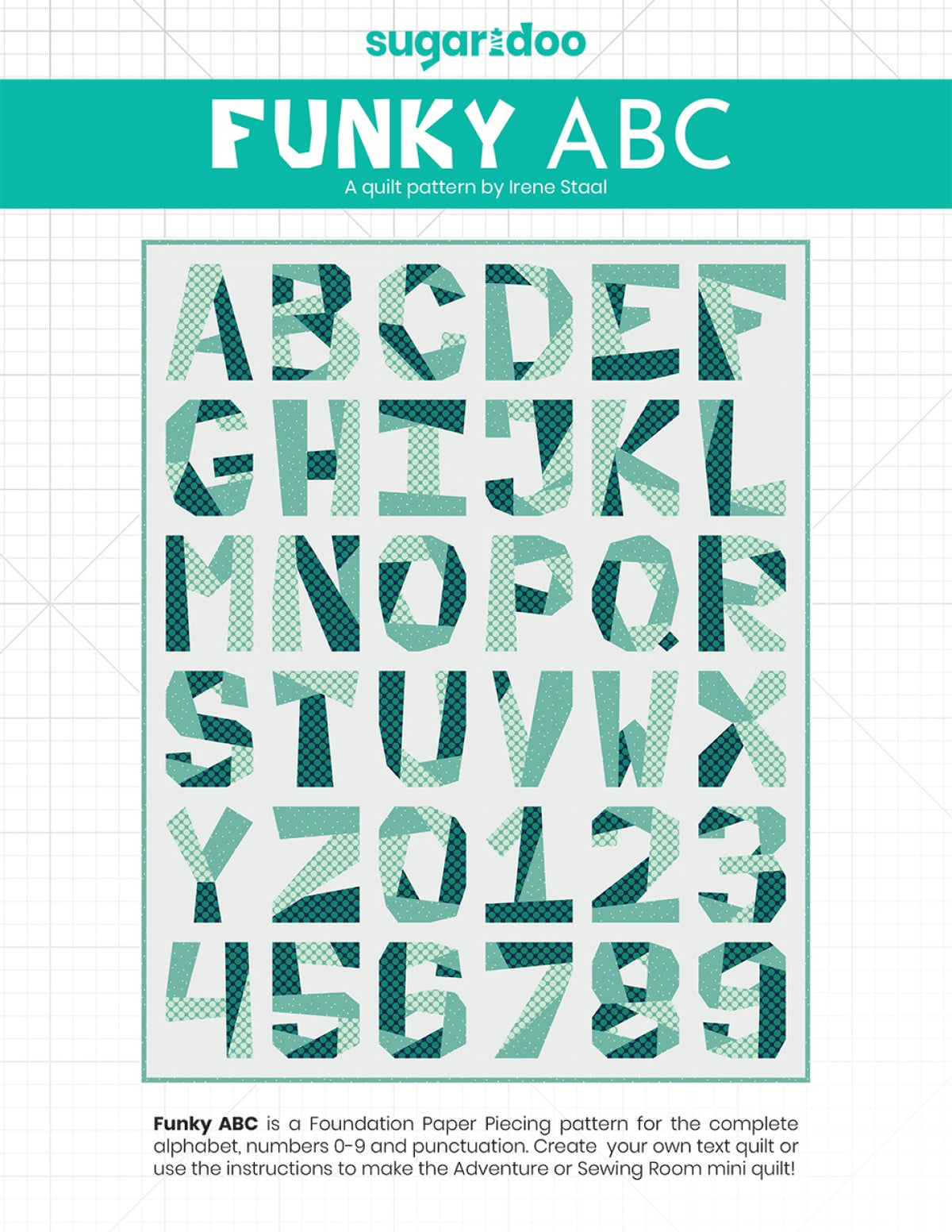 Funky ABC Quilt Pattern by Sugaridoo