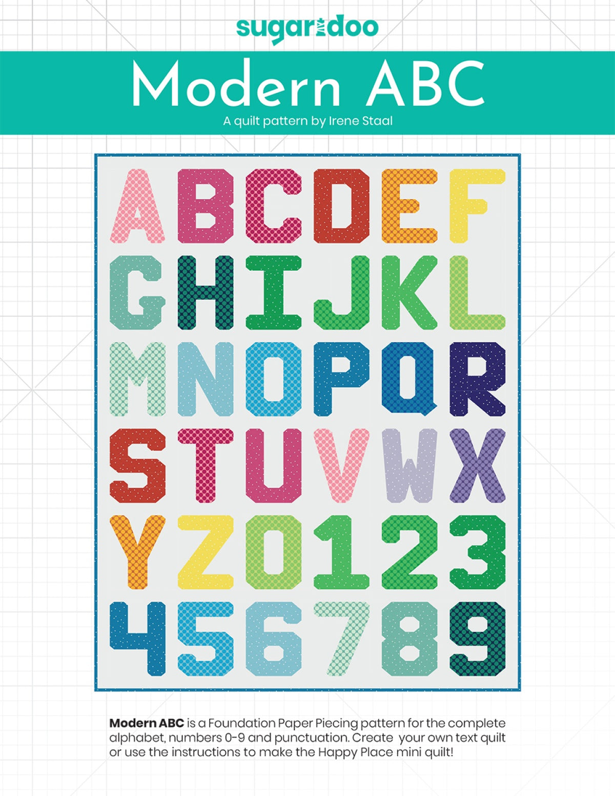 Modern ABC Quilt Pattern by Sugaridoo