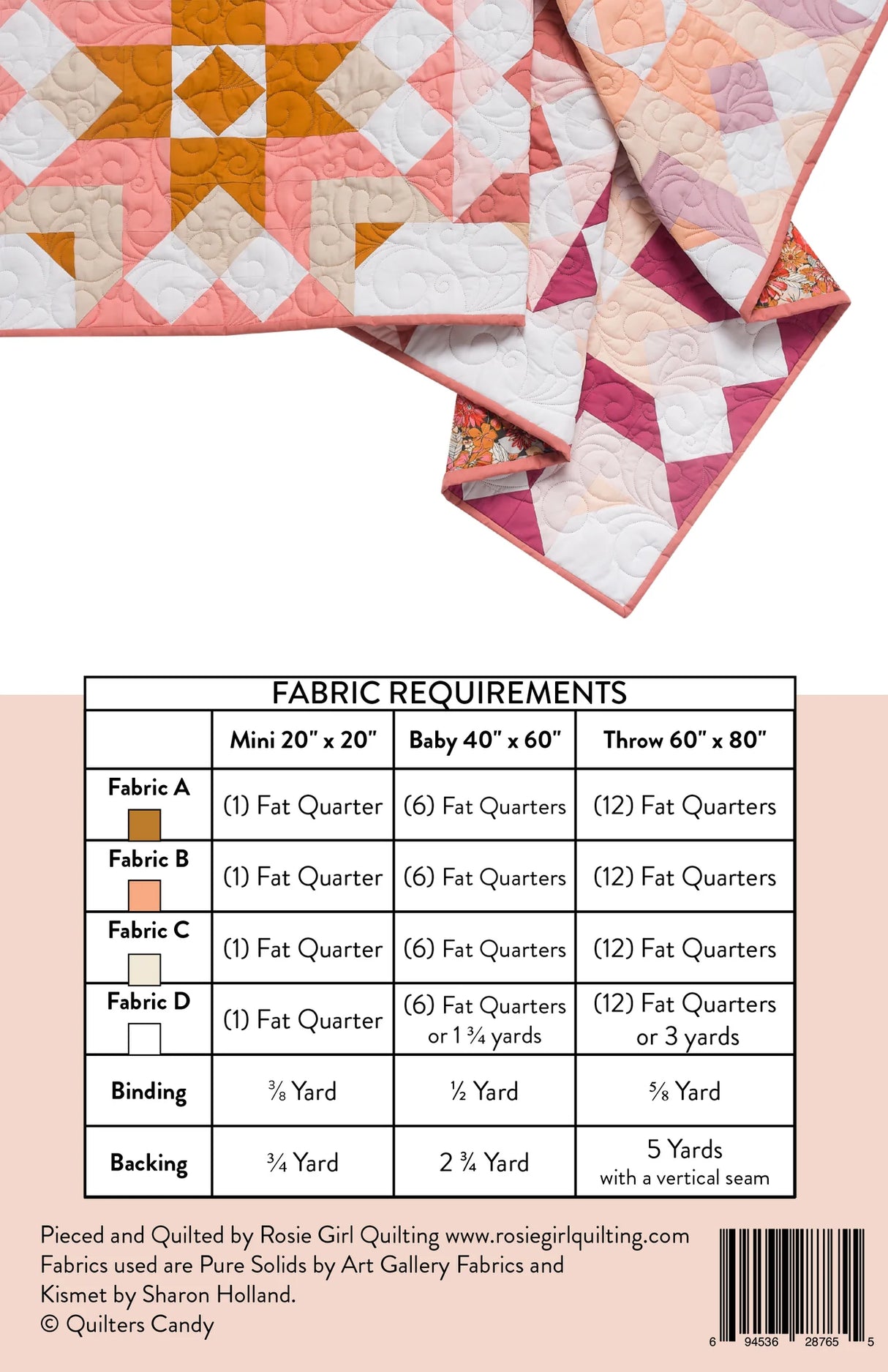 Back of the Day Dreamer Downloadable Pattern by Quilters Candy