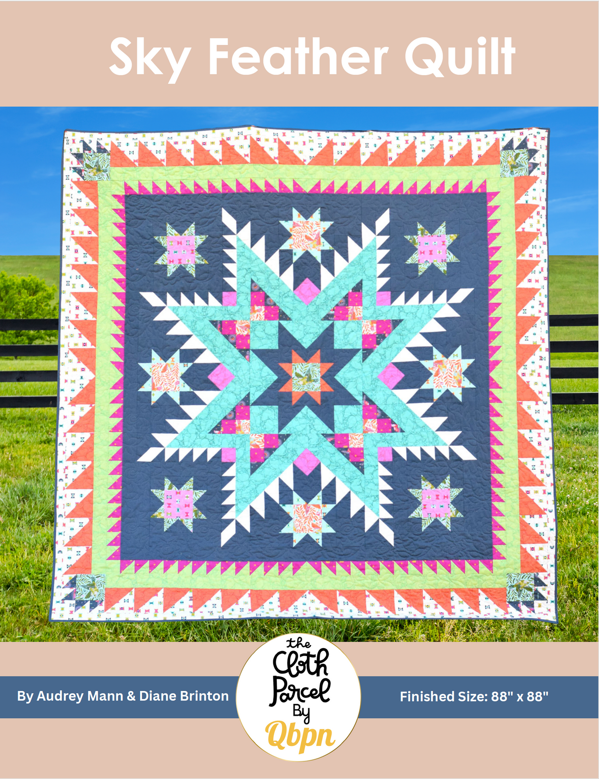 Sky Feather Quilt Downloadable Pattern by Cloth Parcel