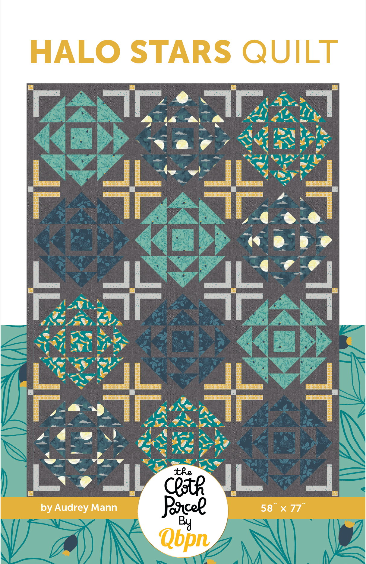 Halo Stars Quilt Downloadable Pattern by Cloth Parcel