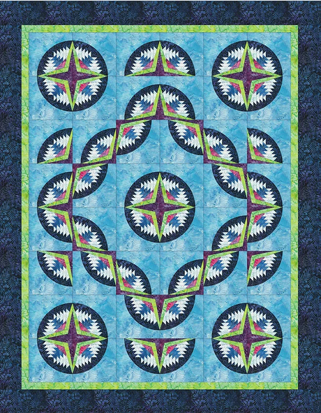 Drunken Pineapple Quilt Pattern by Lakeview Quilting