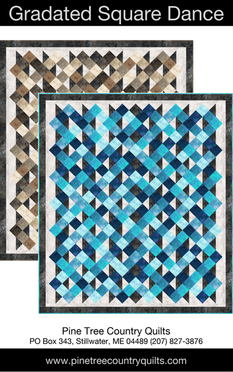 Gradated Square Dance Downloadable Pattern by Pine Tree Country Quilts
