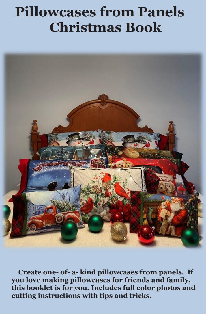 Pillowcases from Panels Christmas Book Downloadable Pattern by J. Minnis Designs