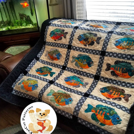 Catch of the Day, Bluegill Quilt Pattern by FatCat Patterns