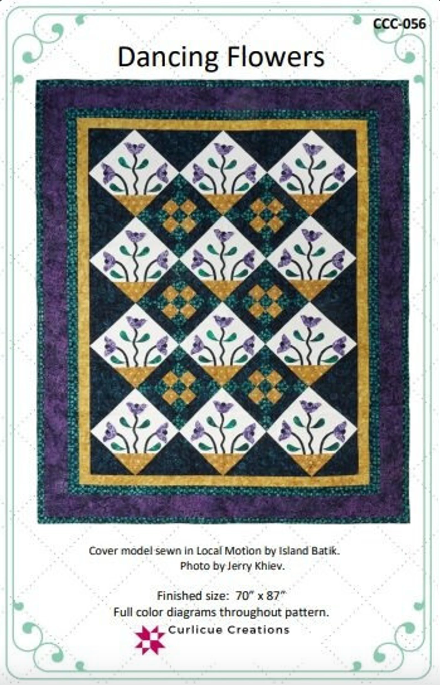 Dancing Flowers Downloadable Pattern by Curlicue Creations