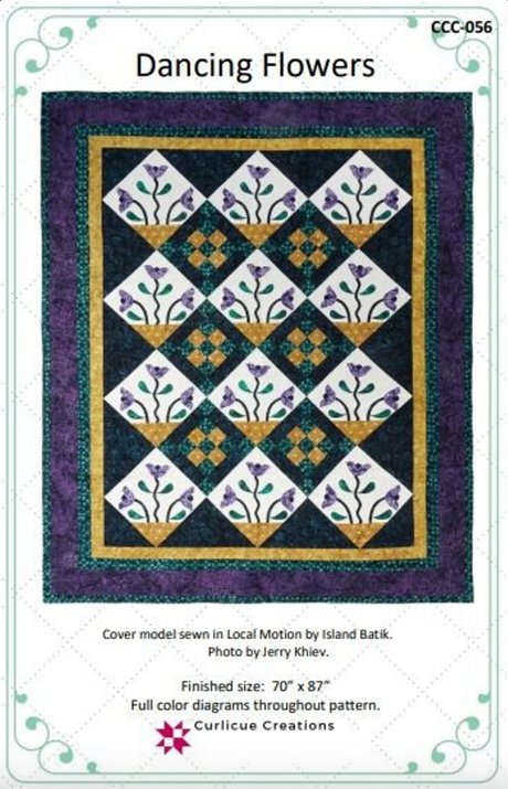 Dancing Flowers Downloadable Pattern by Curlicue Creations