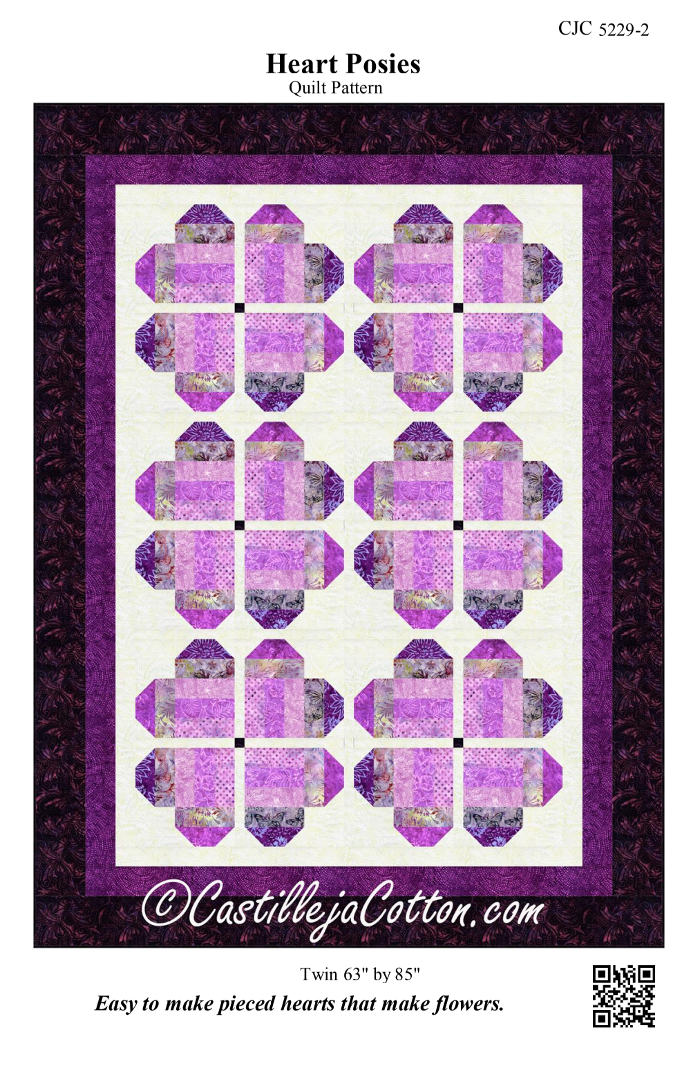 Heart Posies Downloadable Pattern By Castilleja Cotton