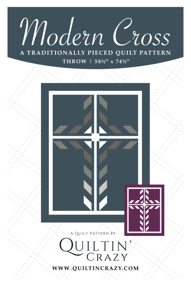 Modern Cross Downloadable Pattern by Quiltin' Crazy